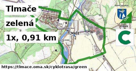 Tlmače Cyklotrasy zelená 