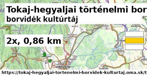 Tokaj-hegyaljai történelmi borvidék kultúrtáj Turistické trasy  