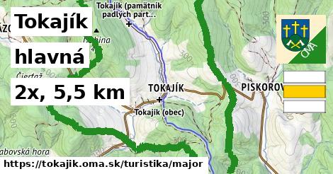 Tokajík Turistické trasy hlavná 