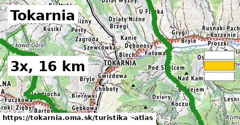 Tokarnia Turistické trasy  