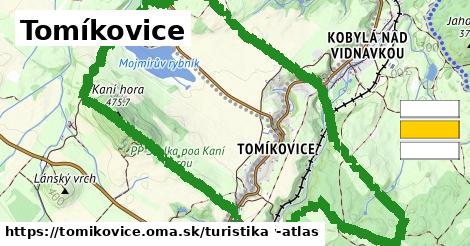 Tomíkovice Turistické trasy  