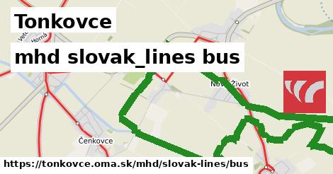 Tonkovce Doprava slovak-lines bus