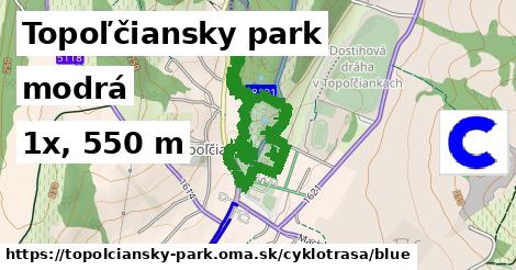 Topoľčiansky park Cyklotrasy modrá 