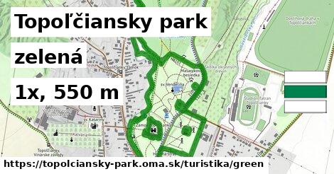 Topoľčiansky park Turistické trasy zelená 