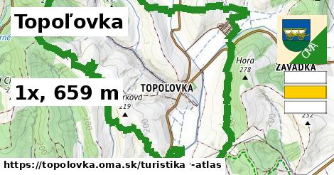 Topoľovka Turistické trasy  