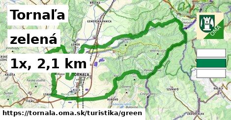 Tornaľa Turistické trasy zelená 