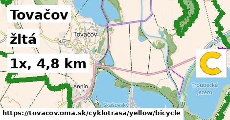 Tovačov Cyklotrasy žltá bicycle