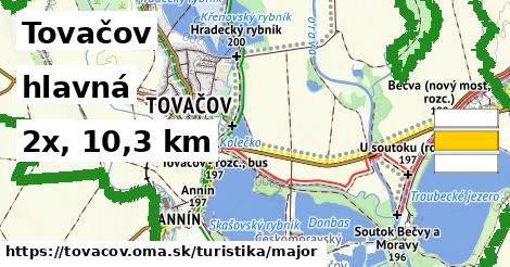 Tovačov Turistické trasy hlavná 