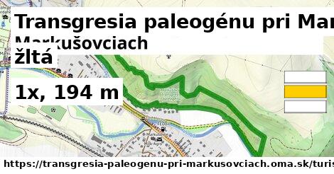 Transgresia paleogénu pri Markušovciach Turistické trasy žltá 