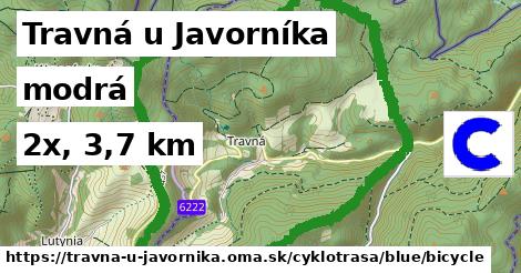 Travná u Javorníka Cyklotrasy modrá bicycle