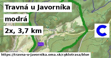 Travná u Javorníka Cyklotrasy modrá 