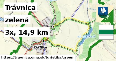 Trávnica Turistické trasy zelená 