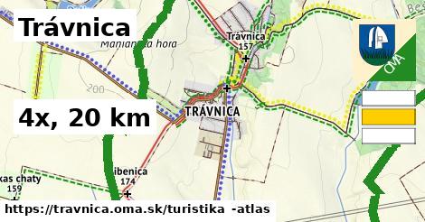 Trávnica Turistické trasy  