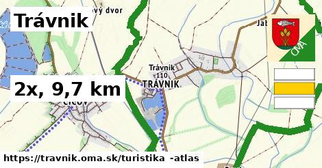 Trávnik Turistické trasy  