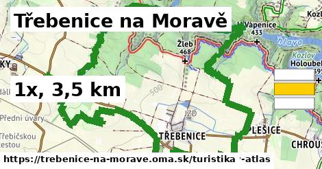 Třebenice na Moravě Turistické trasy  