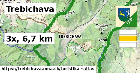 Trebichava Turistické trasy  