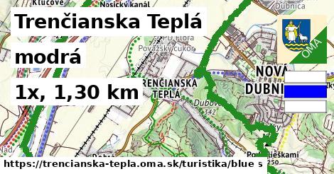 Trenčianska Teplá Turistické trasy modrá 