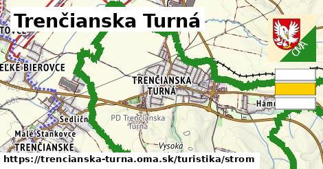 Trenčianska Turná Turistické trasy strom 