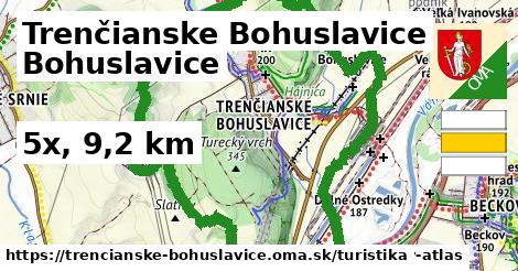 Trenčianske Bohuslavice Turistické trasy  