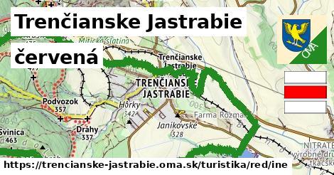 Trenčianske Jastrabie Turistické trasy červená iná