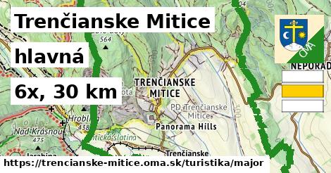 Trenčianske Mitice Turistické trasy hlavná 