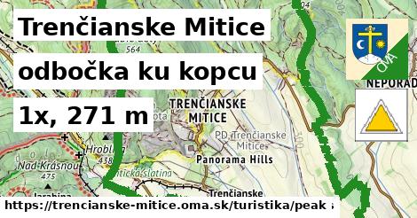 Trenčianske Mitice Turistické trasy odbočka ku kopcu 