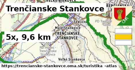 Trenčianske Stankovce Turistické trasy  