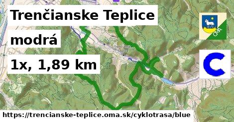 Trenčianske Teplice Cyklotrasy modrá 