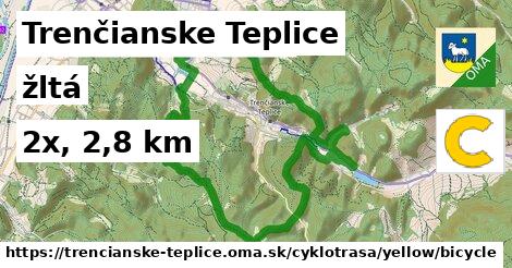 Trenčianske Teplice Cyklotrasy žltá bicycle