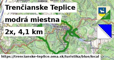 Trenčianske Teplice Turistické trasy modrá miestna