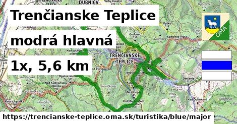 Trenčianske Teplice Turistické trasy modrá hlavná