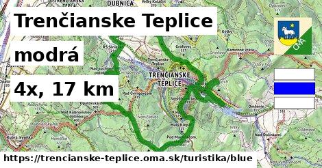 Trenčianske Teplice Turistické trasy modrá 