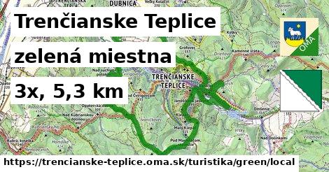 Trenčianske Teplice Turistické trasy zelená miestna