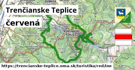 Trenčianske Teplice Turistické trasy červená iná