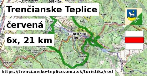 Trenčianske Teplice Turistické trasy červená 