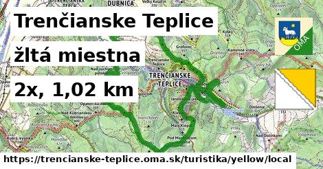 Trenčianske Teplice Turistické trasy žltá miestna