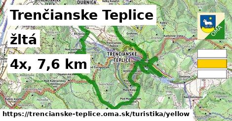 Trenčianske Teplice Turistické trasy žltá 