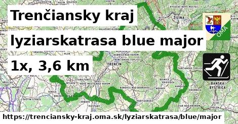 Trenčiansky kraj Lyžiarske trasy modrá hlavná
