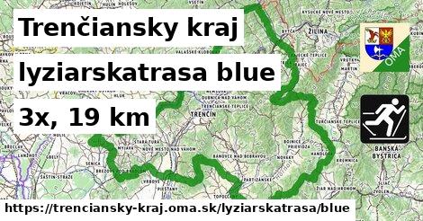 Trenčiansky kraj Lyžiarske trasy modrá 