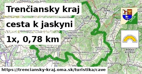 Trenčiansky kraj Turistické trasy cesta k jaskyni 