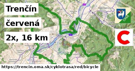 Trenčín Cyklotrasy červená bicycle