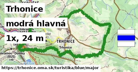 Trhonice Turistické trasy modrá hlavná