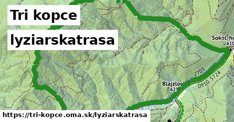 Tri kopce Lyžiarske trasy  
