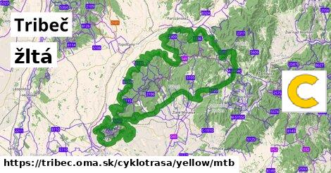 Tribeč Cyklotrasy žltá mtb