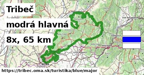 Tribeč Turistické trasy modrá hlavná