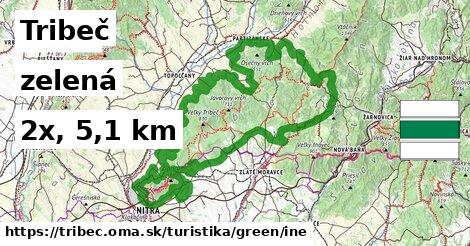 Tribeč Turistické trasy zelená iná