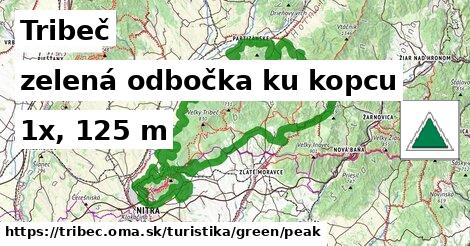 Tribeč Turistické trasy zelená odbočka ku kopcu