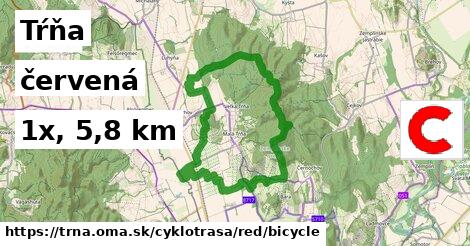 Tŕňa Cyklotrasy červená bicycle