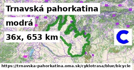 Trnavská pahorkatina Cyklotrasy modrá bicycle