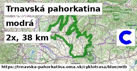 Trnavská pahorkatina Cyklotrasy modrá mtb